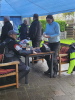 Ein Pavillon kann ggfs. 19 Biker unterbringen Ein Pavillon kann ggfs. 19 Biker unterbringen